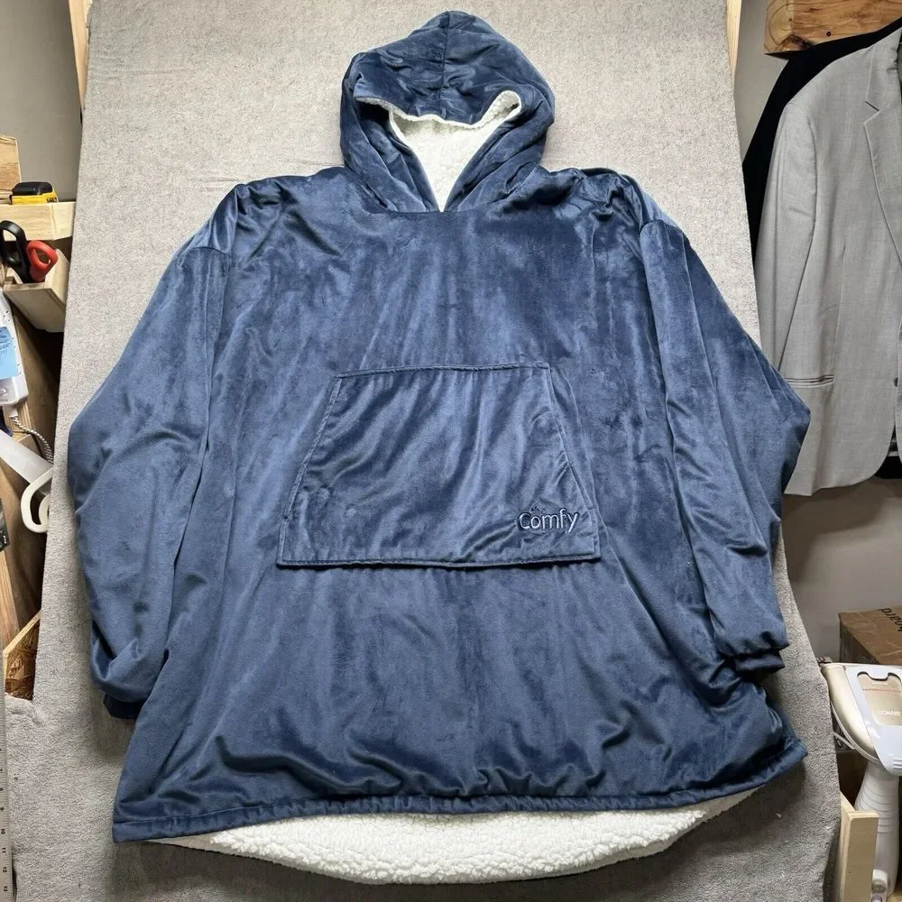 The Comfy Wearable Blanket‎ Hooded Pockets Sherpa Large Hoodie Original Soft